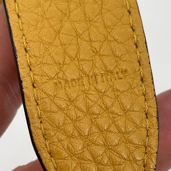 Fendi Tangerine Yellow Leather Selleria Baguette Crossbody Bag - Picture 13 of 16